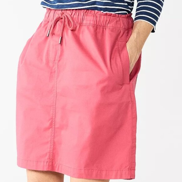 Croft & Barrow Twill Utility Skirt Pull On Size Medium - Picture 1 of 8